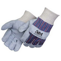 Gunn Pattern Split Leather Work Glove